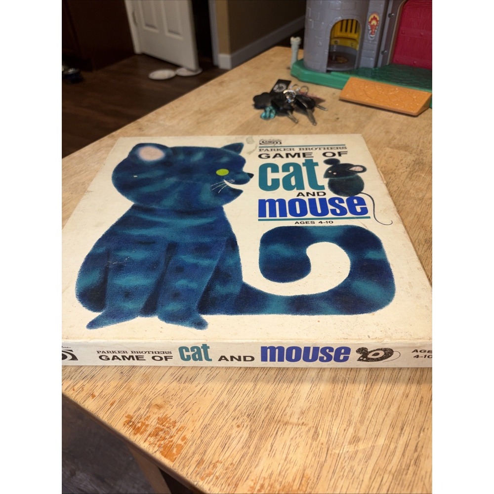 Vintage 1964 Parker Brothers Cat and Mouse Board Game No. 140 Complete